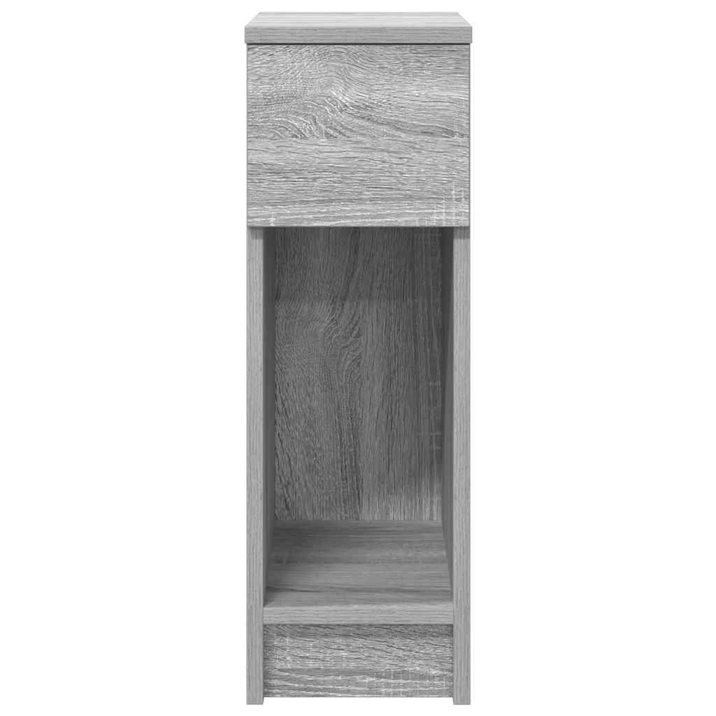 Mesa de cabeceira com gaveta 20x36x60 cm cinzento sonoma