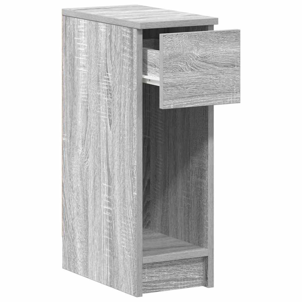 Mesa de cabeceira com gaveta 20x36x60 cm cinzento sonoma