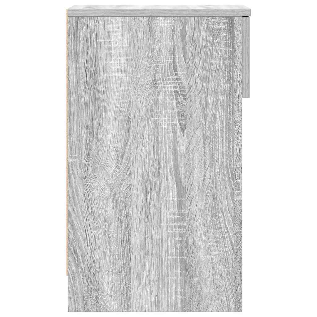 Mesa de cabeceira com gaveta 20x36x60 cm cinzento sonoma