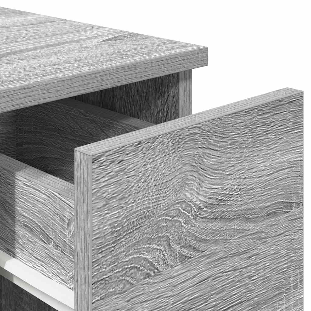Mesa de cabeceira com gaveta 20x36x60 cm cinzento sonoma