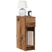 Mesas de cabeceira com gaveta 2 pcs 20x36x60 cm madeira velha