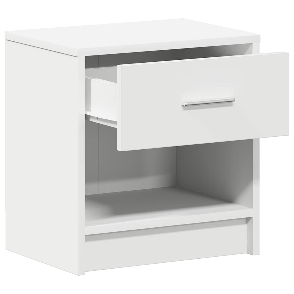 Mesas de cabeceira 2 pcs com gaveta 39x28x41 cm branco