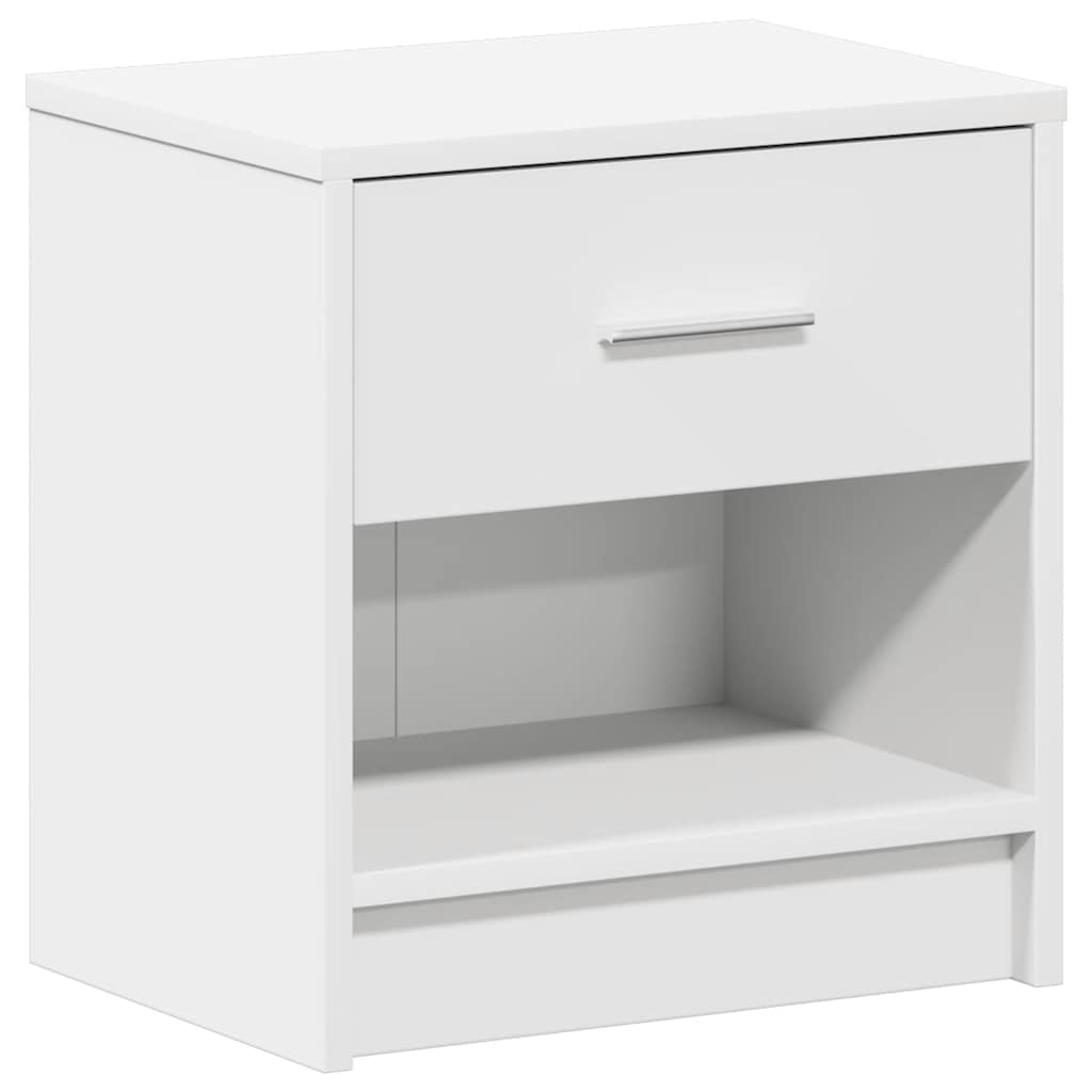 Mesas de cabeceira 2 pcs com gaveta 39x28x41 cm branco