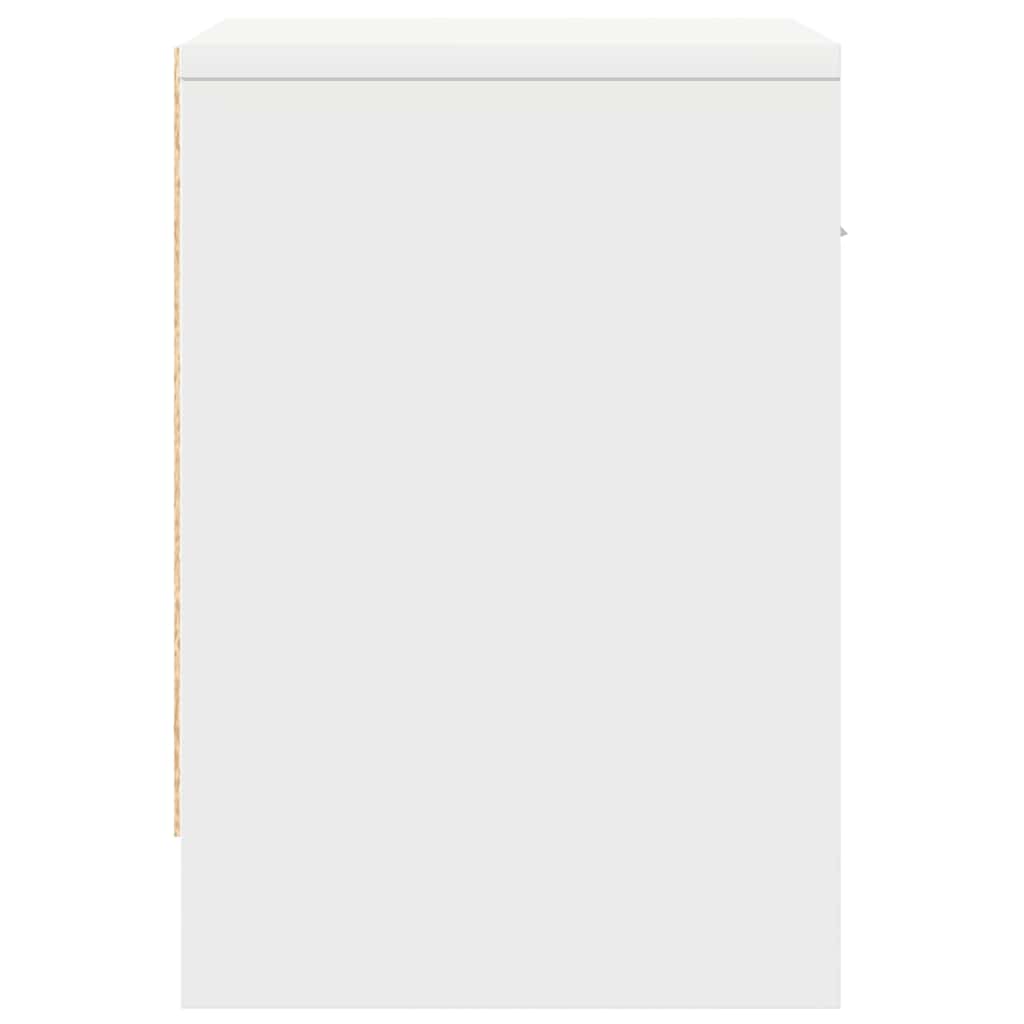 Mesas de cabeceira 2 pcs com gaveta 39x28x41 cm branco
