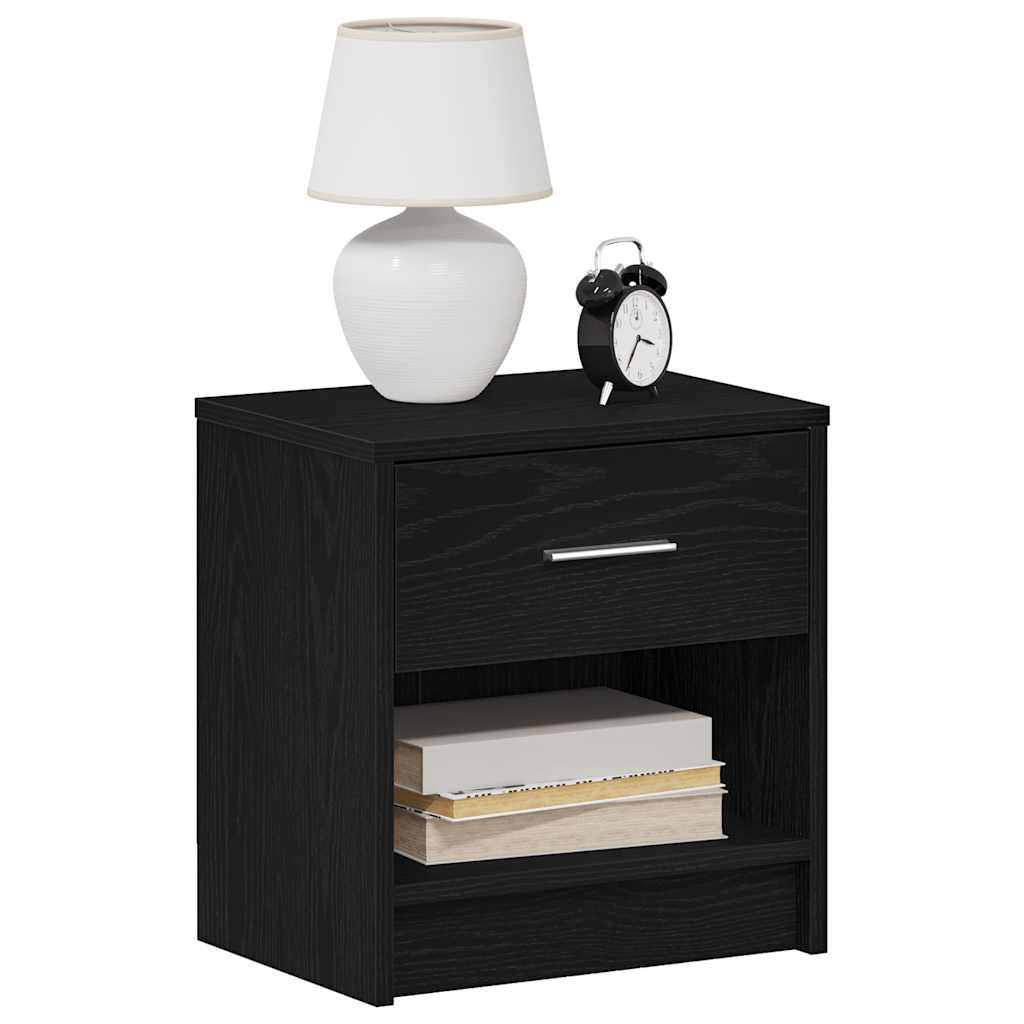 Mesa de cabeceira com gaveta 39x28x41 cm preto