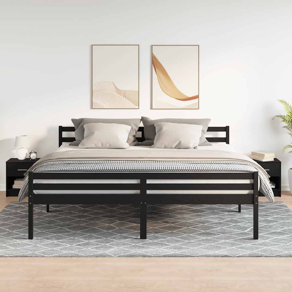 Mesas de cabeceira 2 pcs com gaveta 39x28x41 cm preto