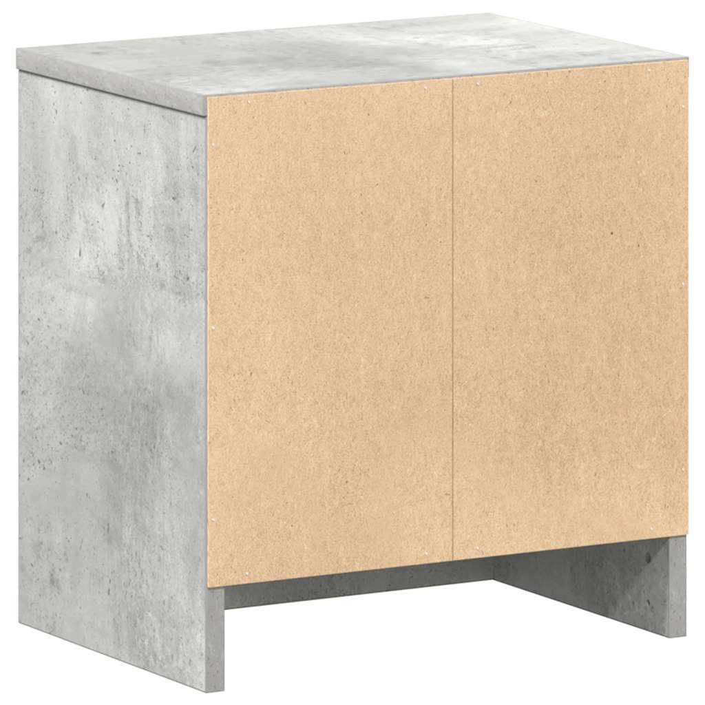 Mesa de cabeceira com gaveta 39x28x41 cm cinzento cimento
