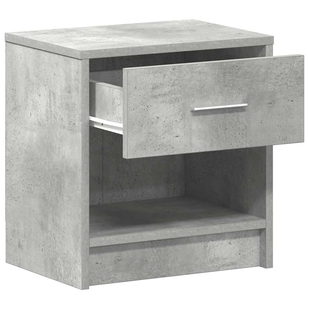 Mesas de cabeceira 2 pcs com gaveta 39x28x41cm cinzento cimento