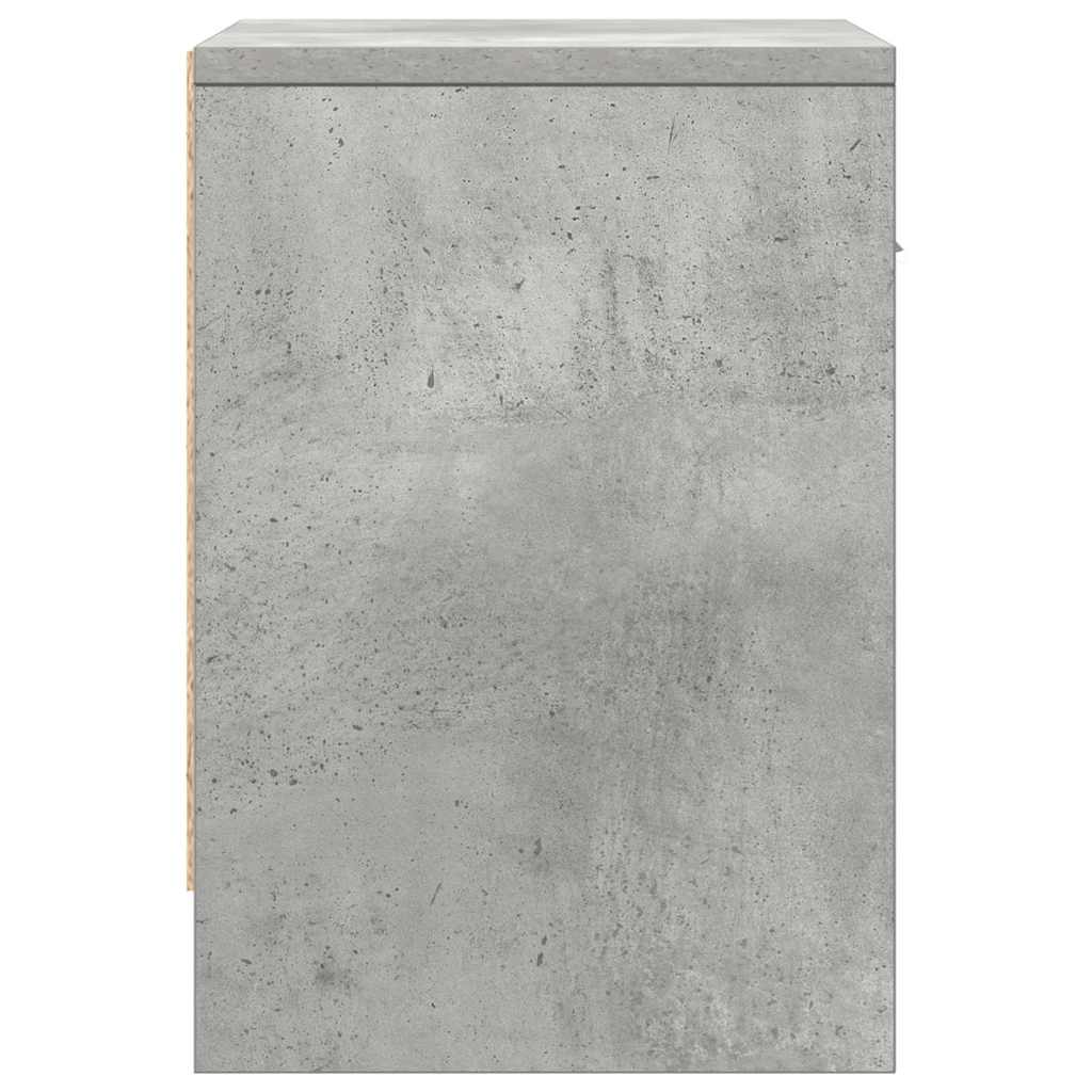 Mesas de cabeceira 2 pcs com gaveta 39x28x41cm cinzento cimento