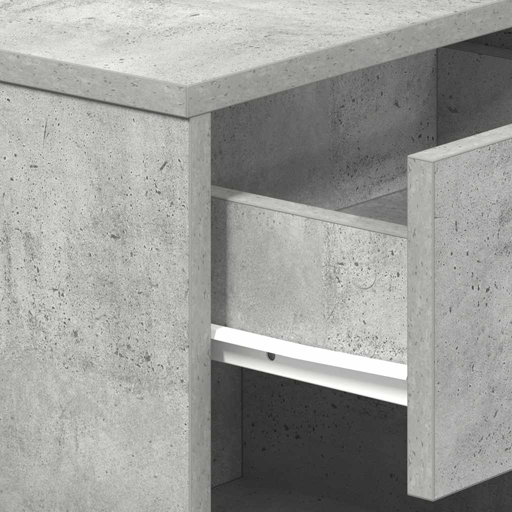 Mesas de cabeceira 2 pcs com gaveta 39x28x41cm cinzento cimento