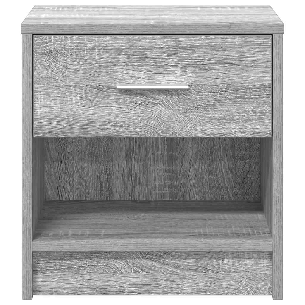 Mesas de cabeceira 2 pcs com gaveta 39x28x41 cm cinzento sonoma