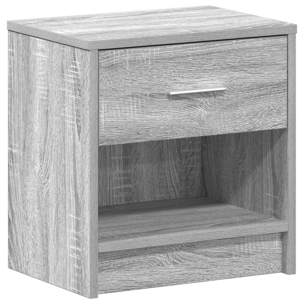 Mesas de cabeceira 2 pcs com gaveta 39x28x41 cm cinzento sonoma