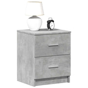 Mesa de cabeceira com 2 gavetas 40x36x50 cm cinzento cimento