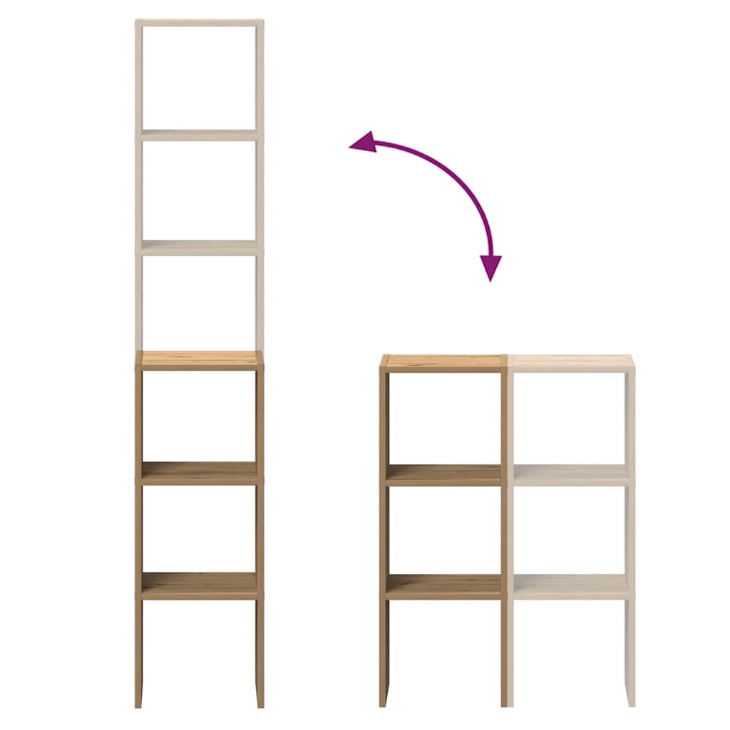 Estantes 2 pcs empilháveis 30x30x80 cm derivados de madeira