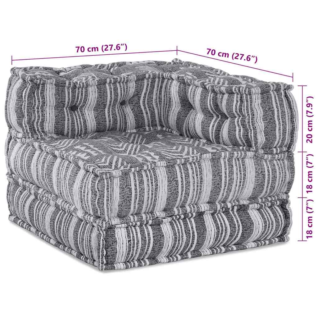 Sofá Modular Riscas Manual Cinzeto 70 x 70 x 54 cm tecido