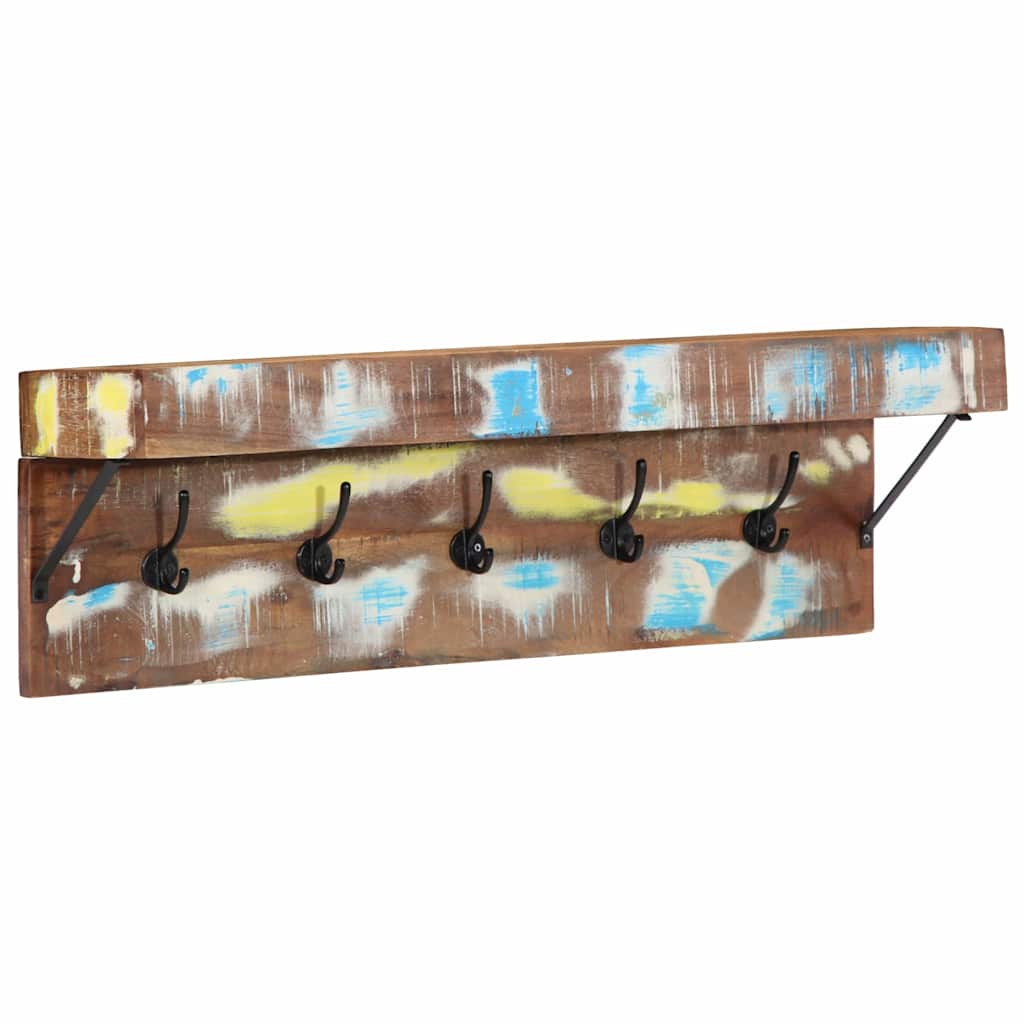 Cabideiro Castanho 73 x 19 x 23 cm Madeira recuperada maciça
