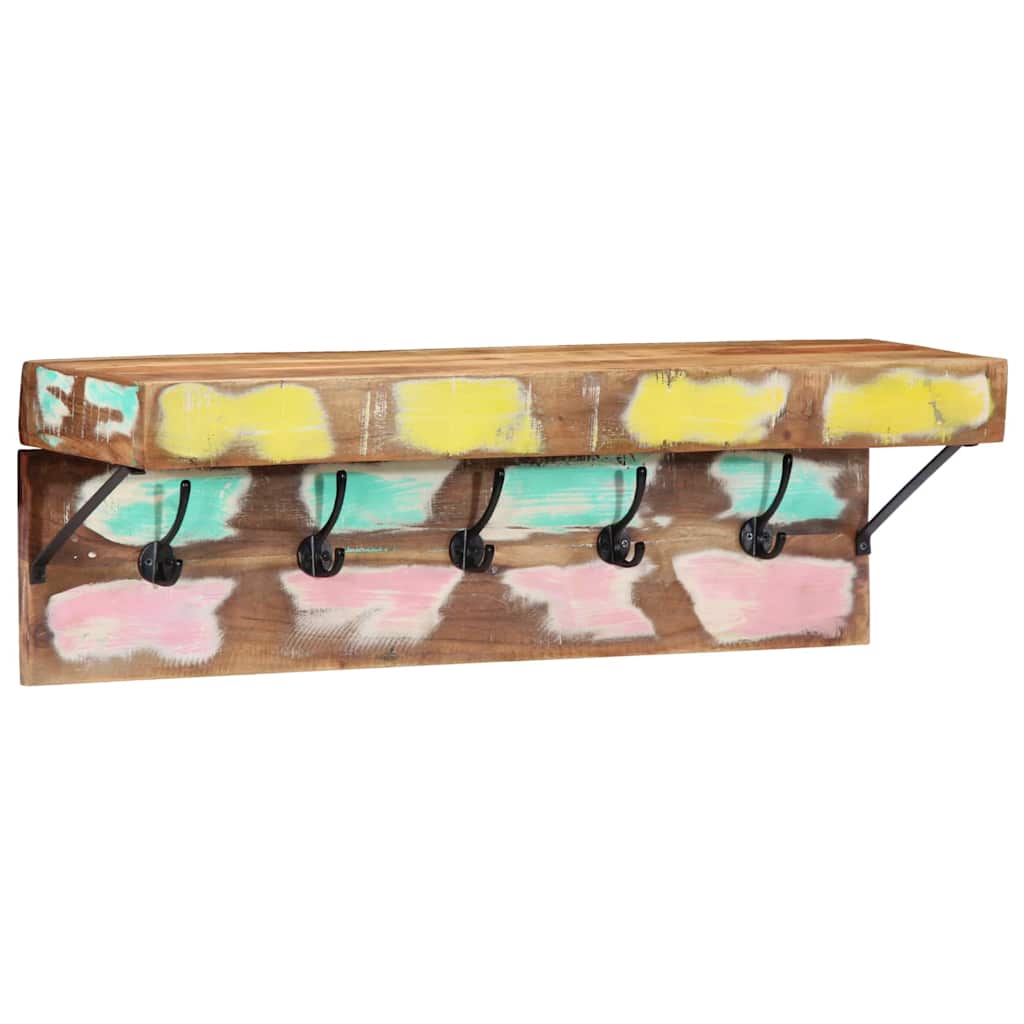 Cabideiro Castanho 73 x 19 x 23 cm Madeira recuperada maciça