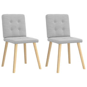 Cadeiras de jantar 2 pcs tecido cinza nuvem