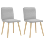 Cadeiras de jantar 2 pcs tecido cinza nuvem