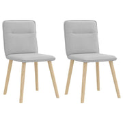 Cadeiras de jantar 2 pcs tecido cinza nuvem