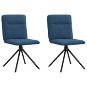 Cadeiras de jantar 2 pcs tecido azul