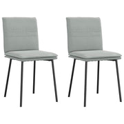 Cadeiras de jantar 2 pcs veludo cinzento-claro