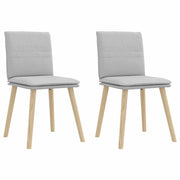 Cadeiras de jantar 2 pcs tecido cinza nuvem