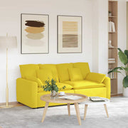 Sofá modular com almofadas amarelo-claro
