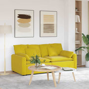 Sofá modular com almofadas amarelo