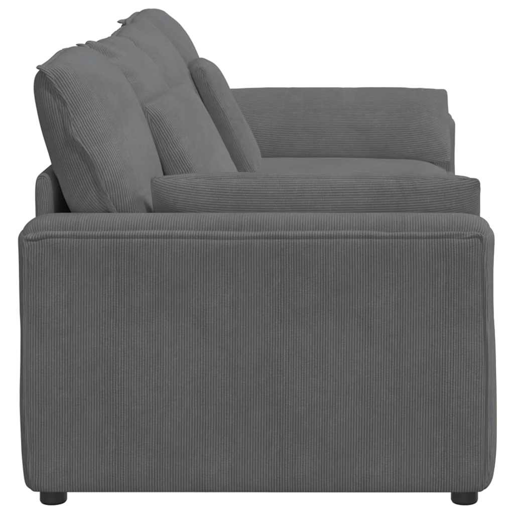 Sofá modular com almofadas cinzento-escuro