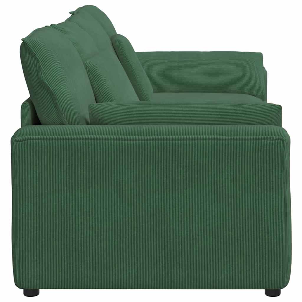 Sofá modular com almofadas verde escuro