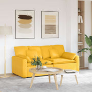 Sofá modular com almofadas amarelo-claro