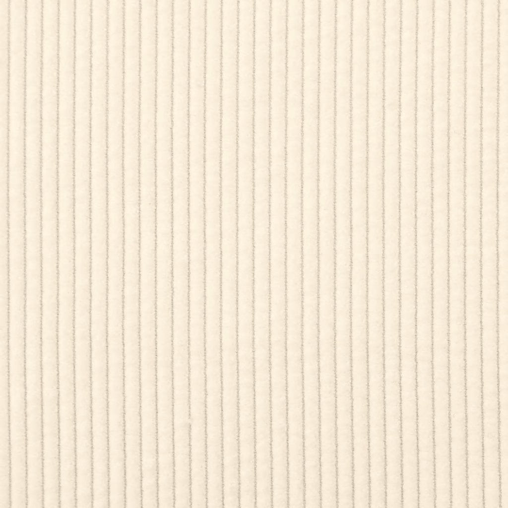 Sofá modular com almofadas tecido corduroy creme