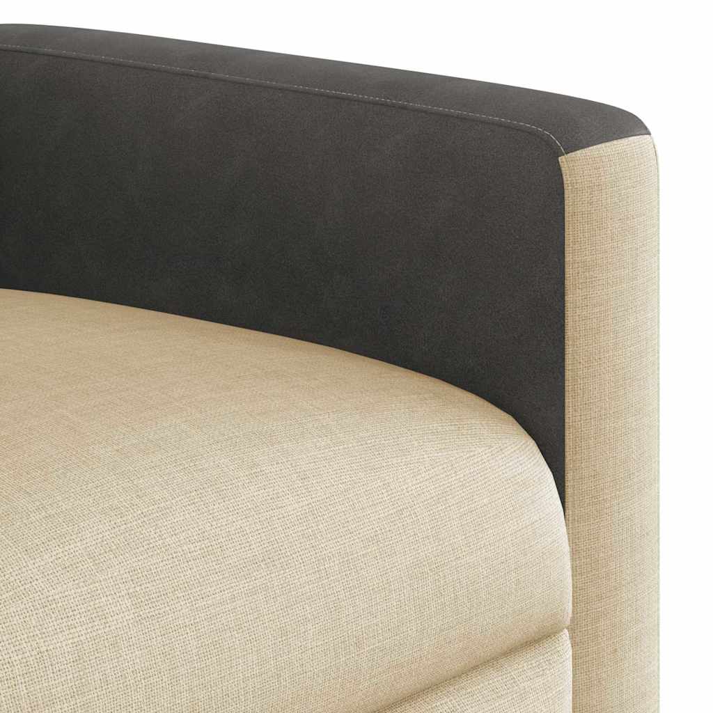 Poltrona reclinável elevatória tecido cor creme