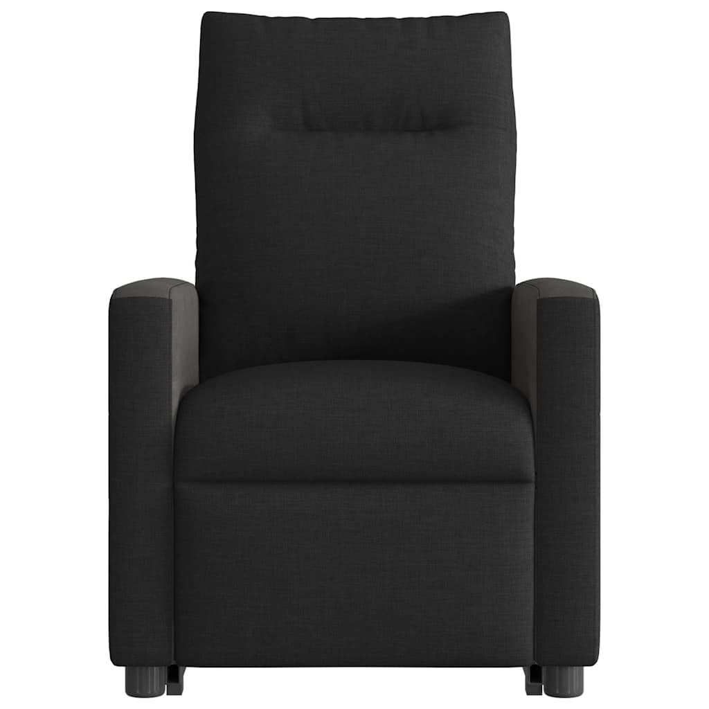 Poltrona elétrica elevatória massagens tecido preto