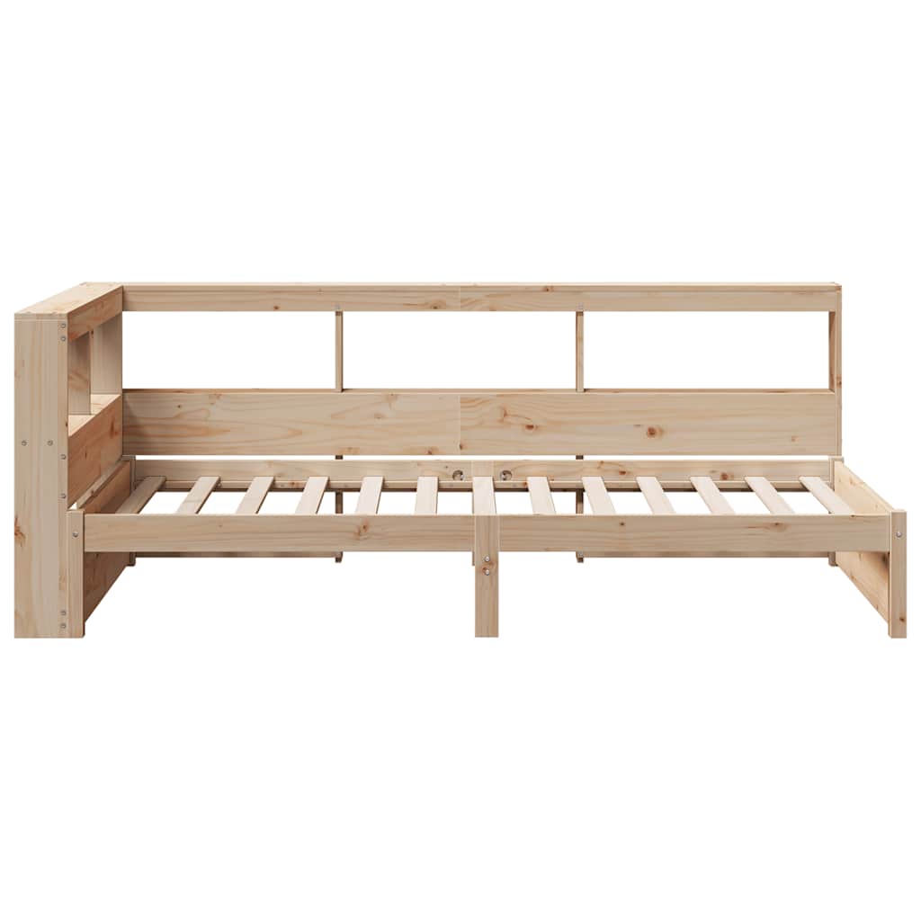 Cama com estante sem colchão 90x190 cm pinho maciço