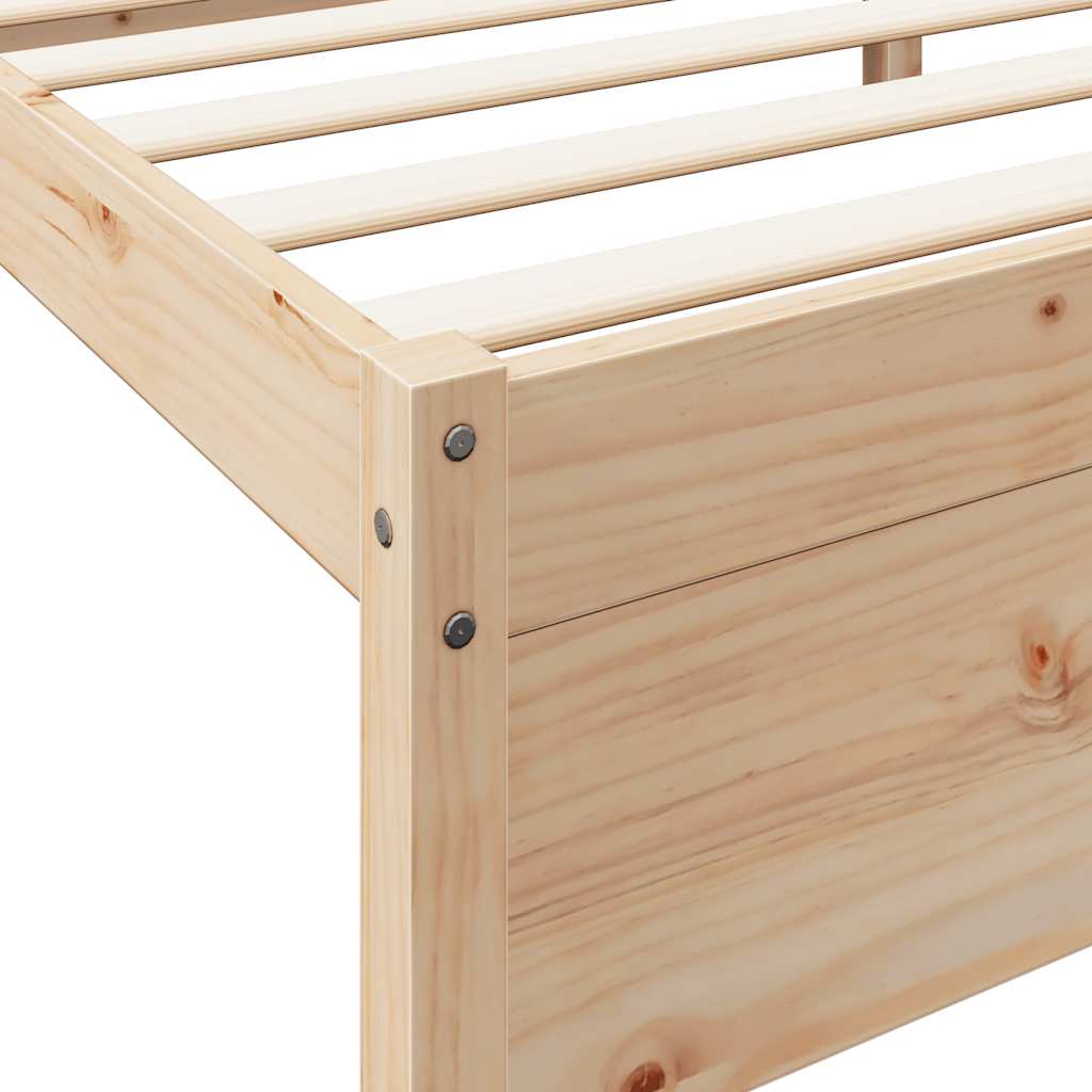 Cama com estante sem colchão 90x190 cm pinho maciço