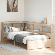 Cama com estante sem colchão 90x190 cm pinho maciço