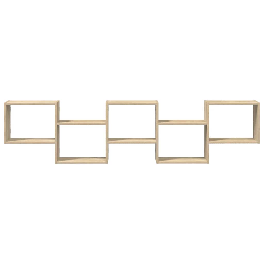 Estante parede cúbica 5 compartimentos derivados madeira sonoma