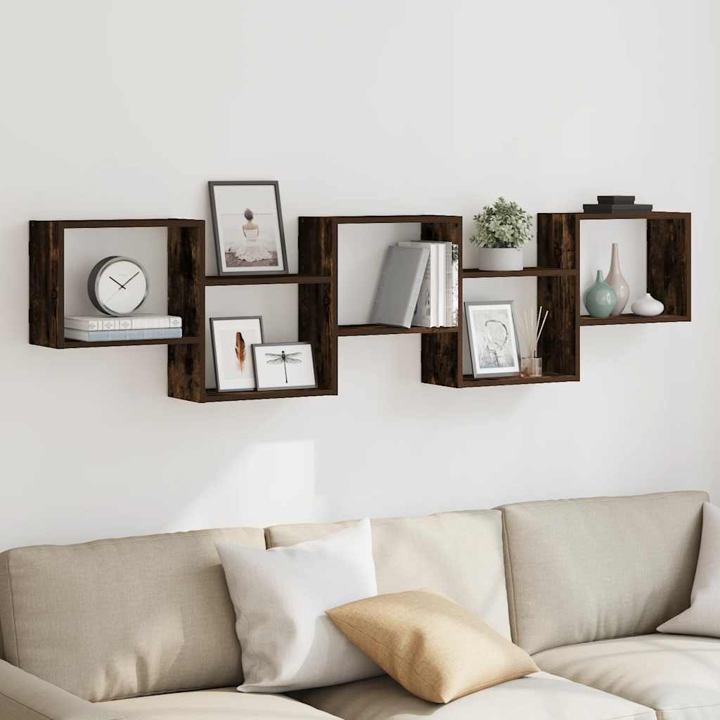 Estante parede cúbica 5 compartimentos derivados madeira