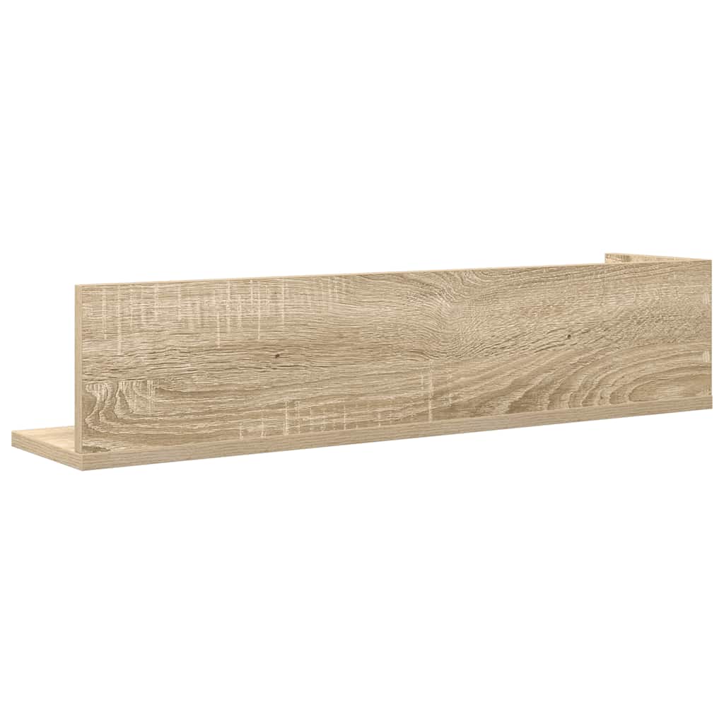 Prateleiras de parede 2pcs derivados de madeira carvalho sonoma