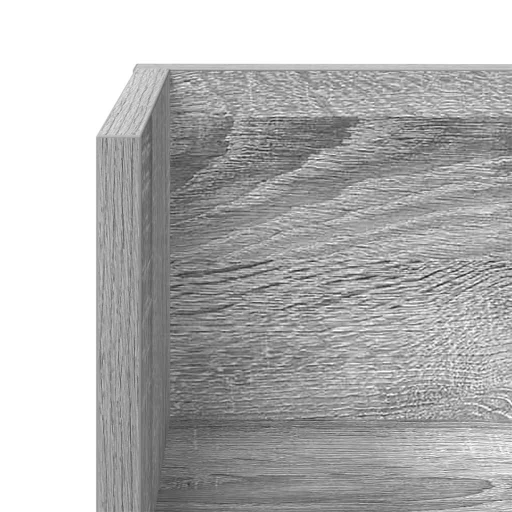 Prateleiras de parede 2pcs derivados de madeira cinzento sonoma