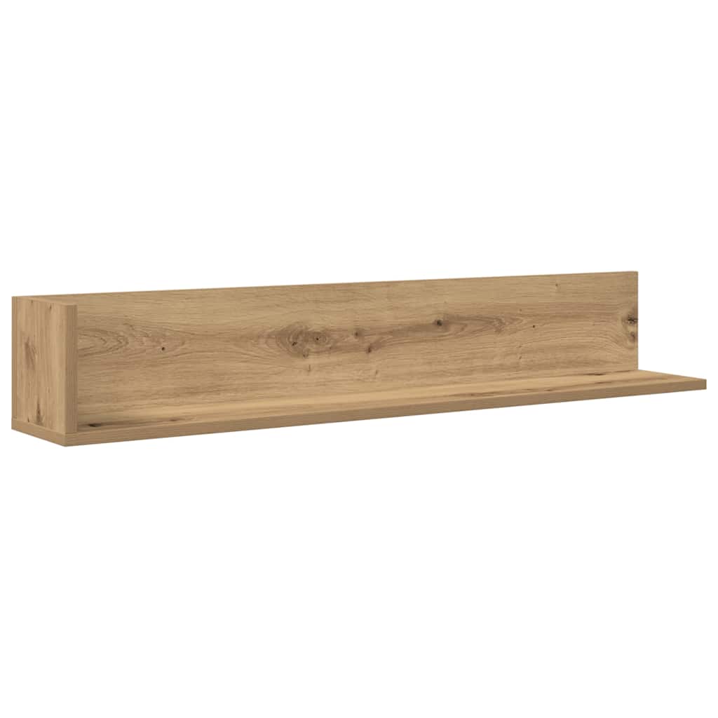Prateleiras de parede 2pcs derivados madeira carvalho artisiano