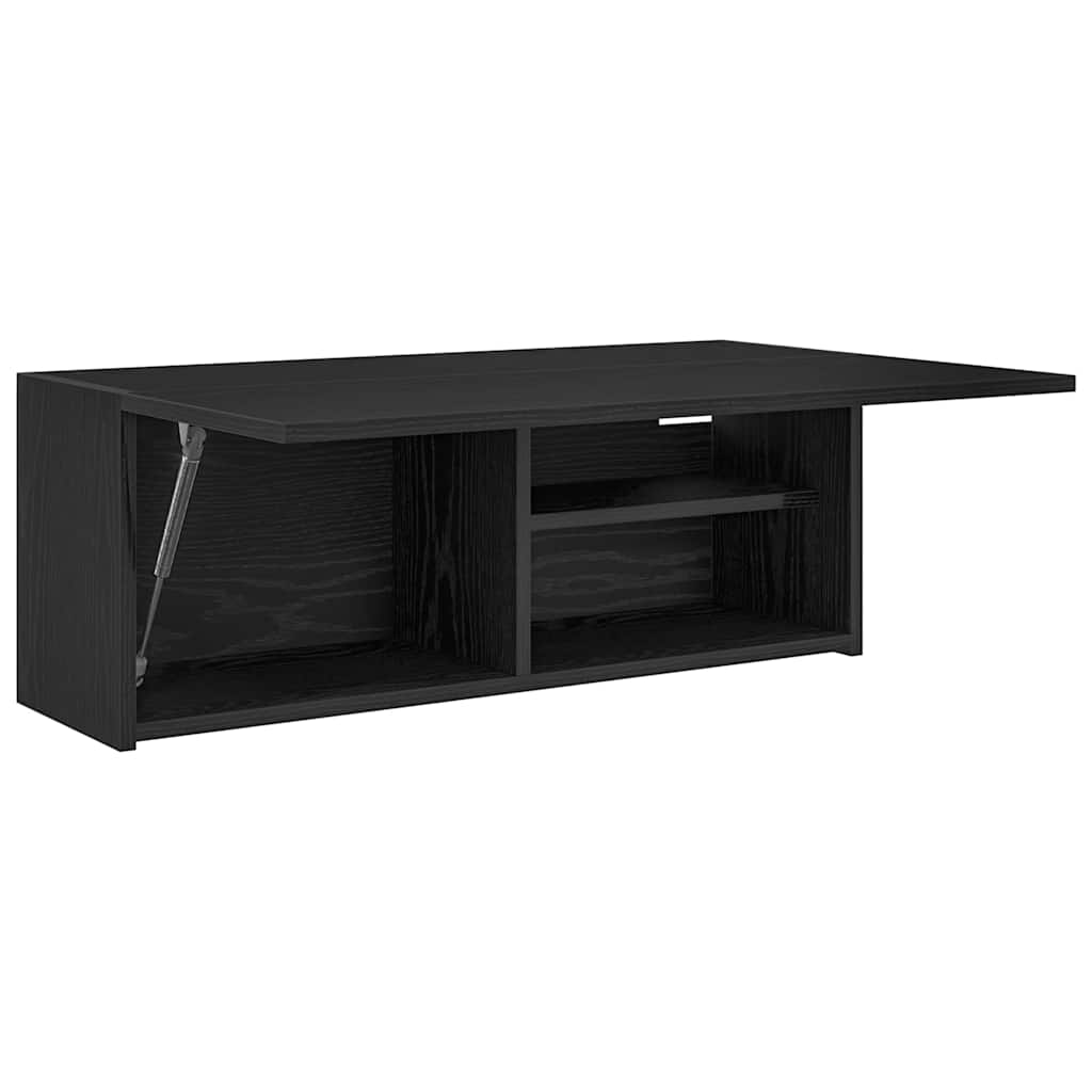 Armário parede p/ casa banho 80x25x30 cm deriv. madeira preto