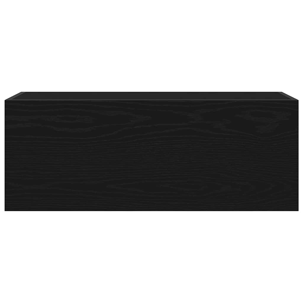 Armário parede p/ casa banho 80x25x30 cm deriv. madeira preto