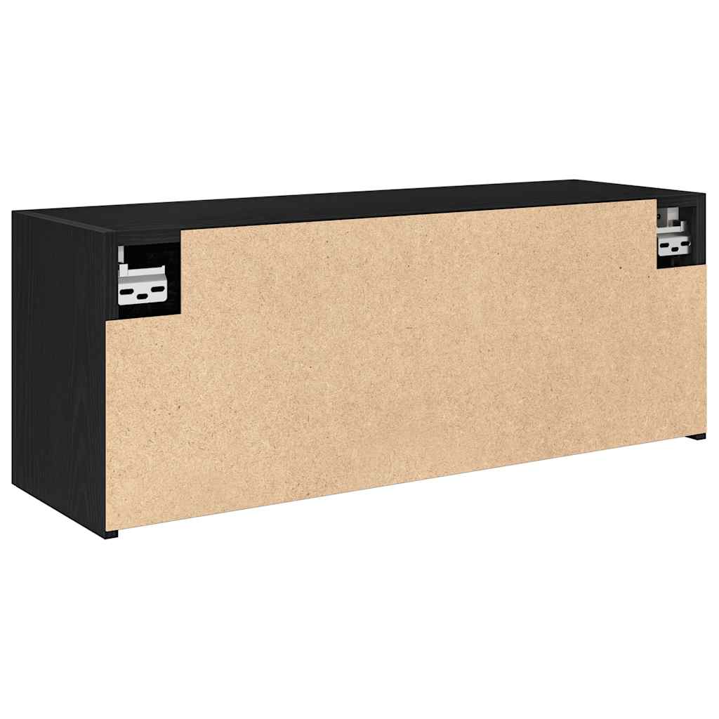 Armário parede p/ casa banho 80x25x30 cm deriv. madeira preto