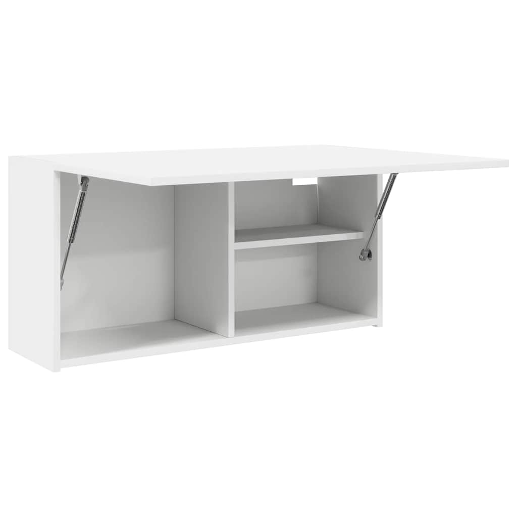 Armário parede p/ casa banho 80x25x40 cm deriv. madeira branco