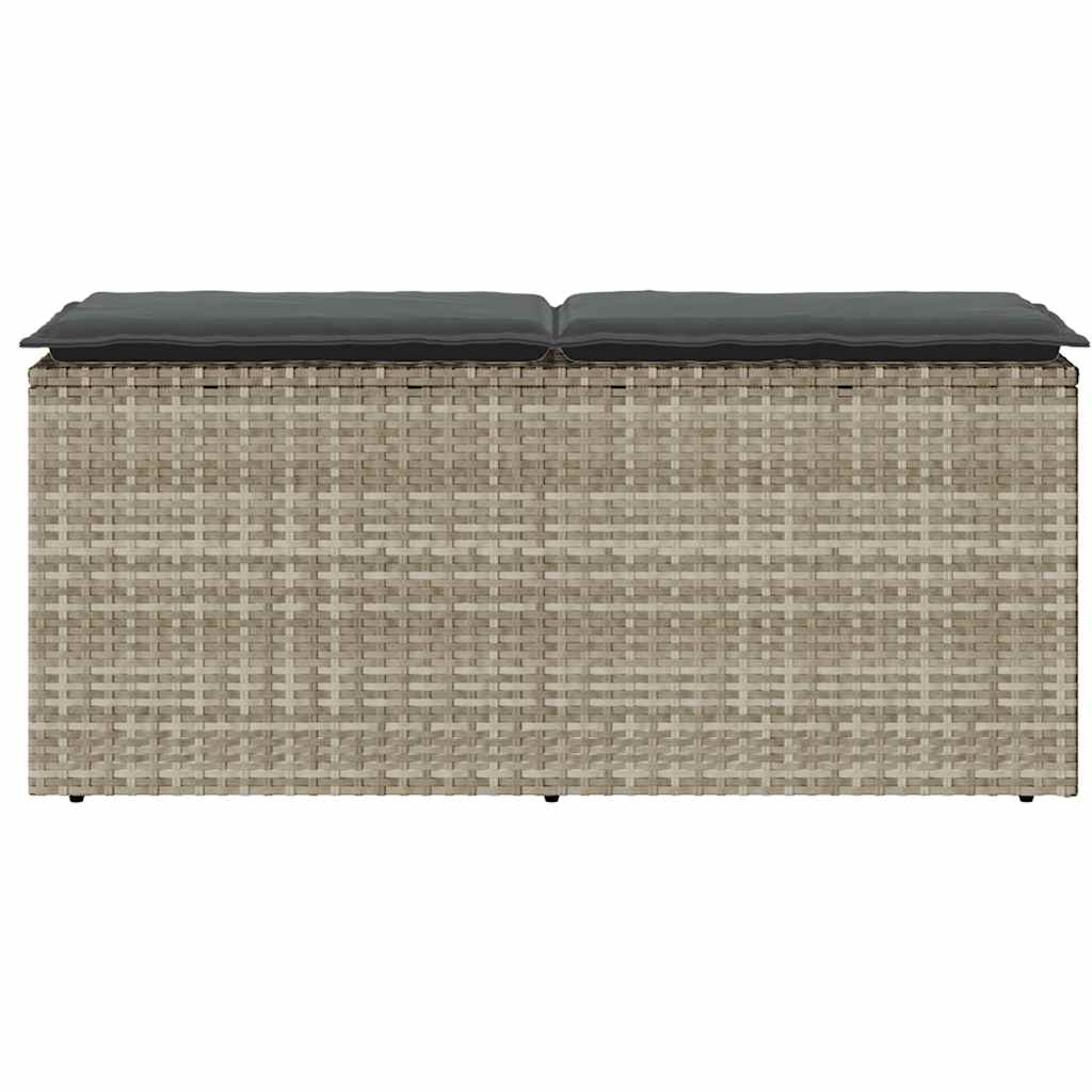 Banco de jardim com almofadão 110x40x44 cm vime PE