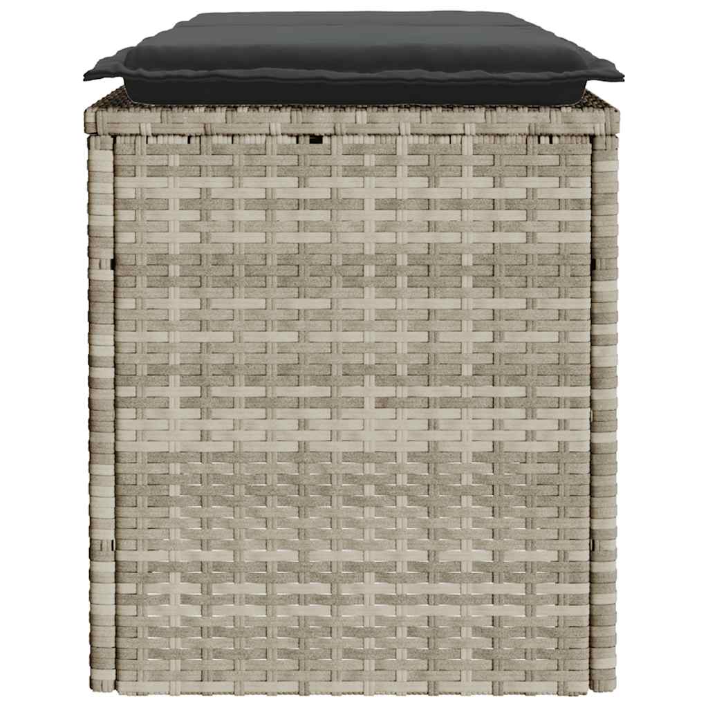 Banco de jardim com almofadão 110x40x44 cm vime PE