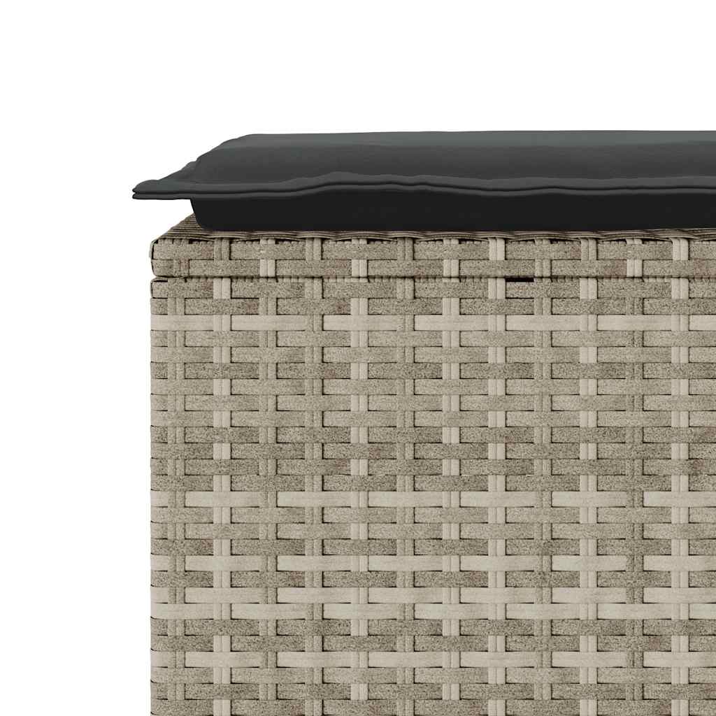 Banco de jardim com almofadão 110x40x44 cm vime PE